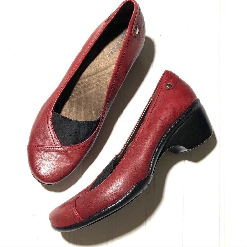 Red slip on Hush Puppies shoes 7.5​